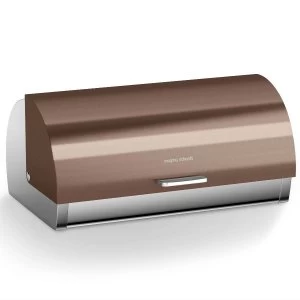 Image of Morphy Richards Accents Roll Top Bread Bin - Copper