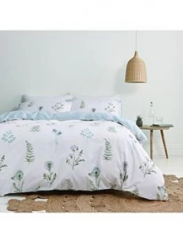 Image of Catherine Lansfield Bianca Meadow Flowers Egyptian Cotton Duvet Set - Ks