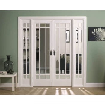 Image of Manhattan Internal Glazed Primed White Room Divider - 1904 x 2031mm