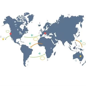 Image of Fine Decor Wall Pops Destination World Map Wall Art