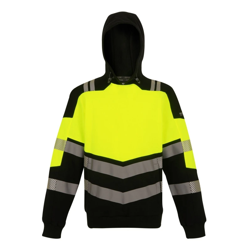 Image of Regatta Regatta Men Hi-Vis X-PRO Overhead Hoodie in Yellow Size: large Yellow L Male 5063019886244