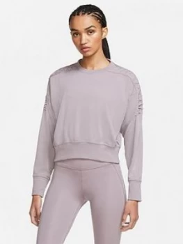 Image of Nike Training Crop Sweat Top - Purple