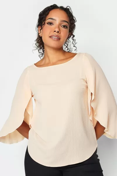 Image of Long Angel Sleeve Blouse