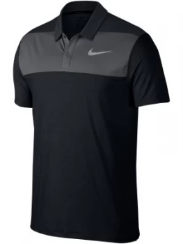 Image of Mens Nike Dry Color Block Polo Black
