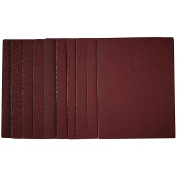 Image of 1/4 Sanding Sheets, 115 x 150mm, Assorted Grit (Pack of 10) [54824] - Draper