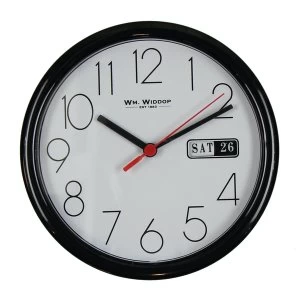 Image of Wall Clock with Date - Black