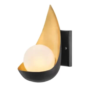 Image of Lisa McDennon by Hinkley Ren 1 Light Wall Light Black, Gold