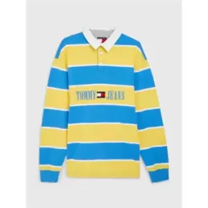 Image of Tommy Jeans Acid Rugby Polo Shirt - Yellow