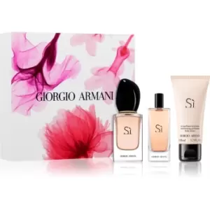 Image of Giorgio Armani Si Gift Set 50ml Eau de Parfum + 50ml Body Lotion + 15ml EDP