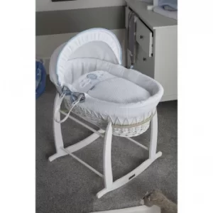 Image of Over The Moon White Wicker Moses Basket