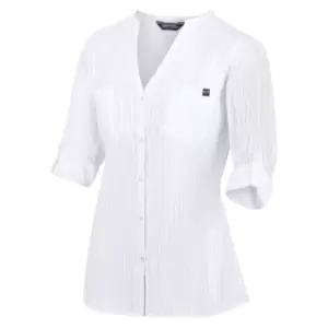 Image of Regatta Womens Malaya Coolweave Cotton Lightweight Shirt 12 - Bust 36' (92cm)