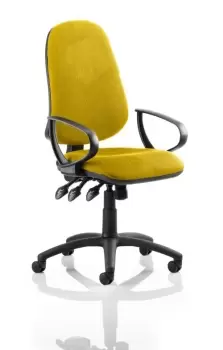 Image of Eclipse XL Lever Task Operator Chair Bespoke With Loop Arms In Yellow