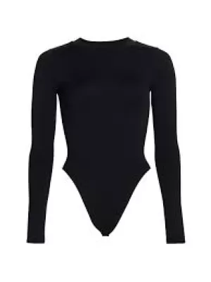 Image of Good American The Crewneck Long Sleeve Bodysuit