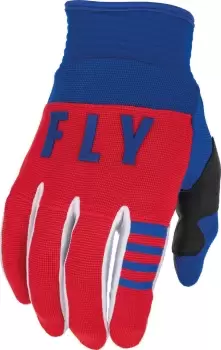 Image of Fly Racing F-16 Motocross Gloves, white-red-blue Size M white-red-blue, Size M