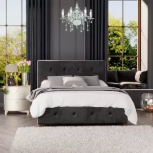 Image of Laurence Llewelyn-Bowen Laurence Llewelyn Bowen Hesper Ottoman Storage Bed Mirazzi Velvet Black Small Double