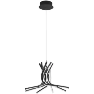 Image of Merano - Brantford Integrated LED Pendant Ceiling Light Sandy Black Aluminium LED 50W 1450Lm 3000K