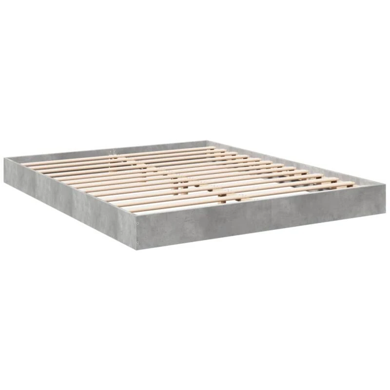 Image of VIDAXL Bed Frame without Mattress Concrete Grey 160x200cm Vidaxl 842010