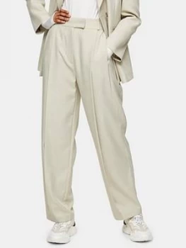 Image of Topshop Slouch Suit Trousers - Cream