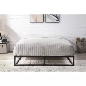 Image of Crazy Price Beds Amersham Black Metal Platform Double Bed