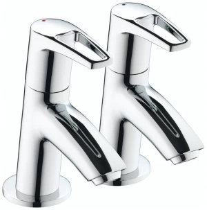 Image of Bristan Smile Basin Taps - Chrome.