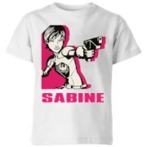 Image of Star Wars Rebels Sabine Kids T-Shirt - White - 7-8 Years - White
