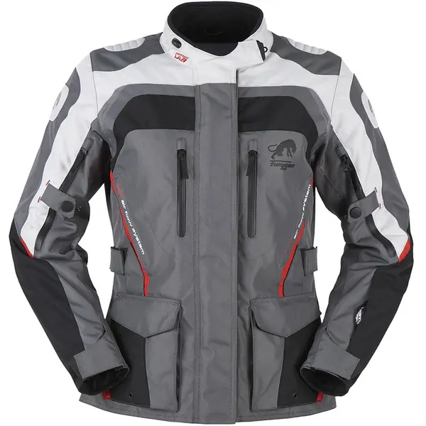 Image of Furygan Apalaches Jacket Lady Black Gray Red Size M
