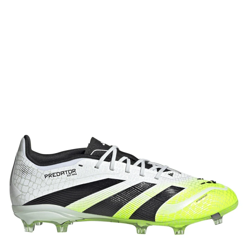 Image of adidas Predator Elite Childrens Firm Ground Football Boots White/Blk/Lemon male C10 (28)