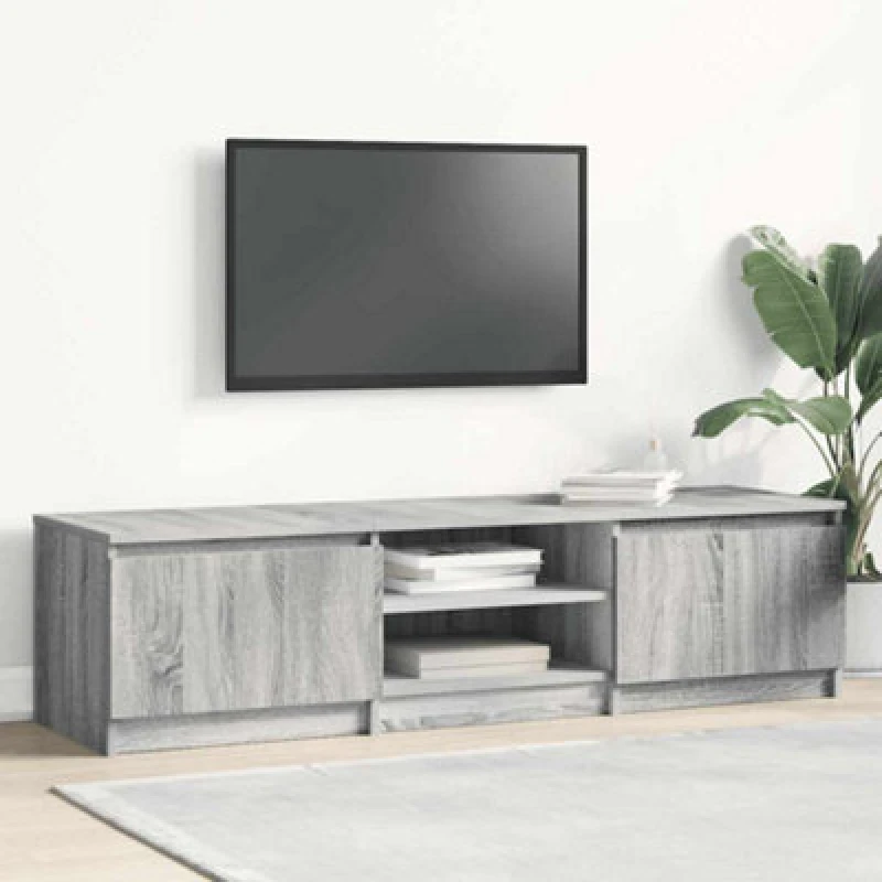 Image of VIDAXL TV Cabinet Grey Sonoma 140x40x35.5cm Engineered Wood vidaXL 8720286975787