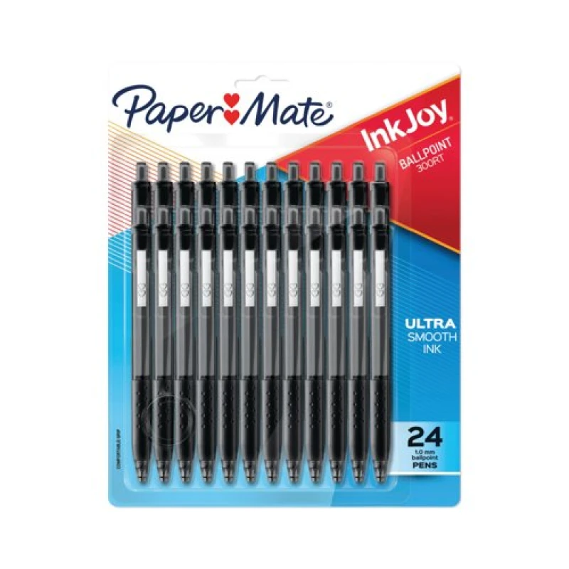 Image of PaperMate Inkjoy 300Rt Ballpoint 0.7mm Line Black (24 Pack) 2223762