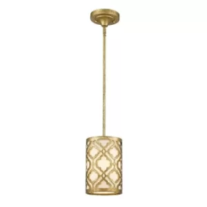 Image of Arabella 1 Light Ceiling Mini Duo-Mount Pendant Gold, E27