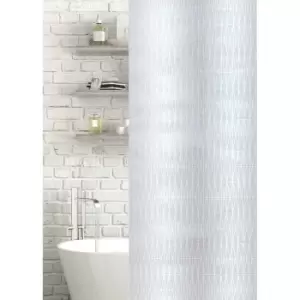 Image of Showerdrape Asterix Peva Shower Curtain - White Frosted