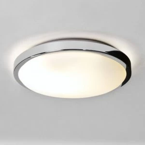 Image of Bathroom Flush 2 Light Ceiling Polished Chrome IP44, E14