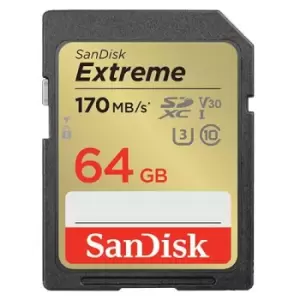 Image of SanDisk Extreme SDXC 64GB 170MB/s Memory Card