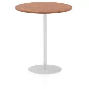 Image of Italia Poseur Table Round 1000 Top 1145 High Walnut