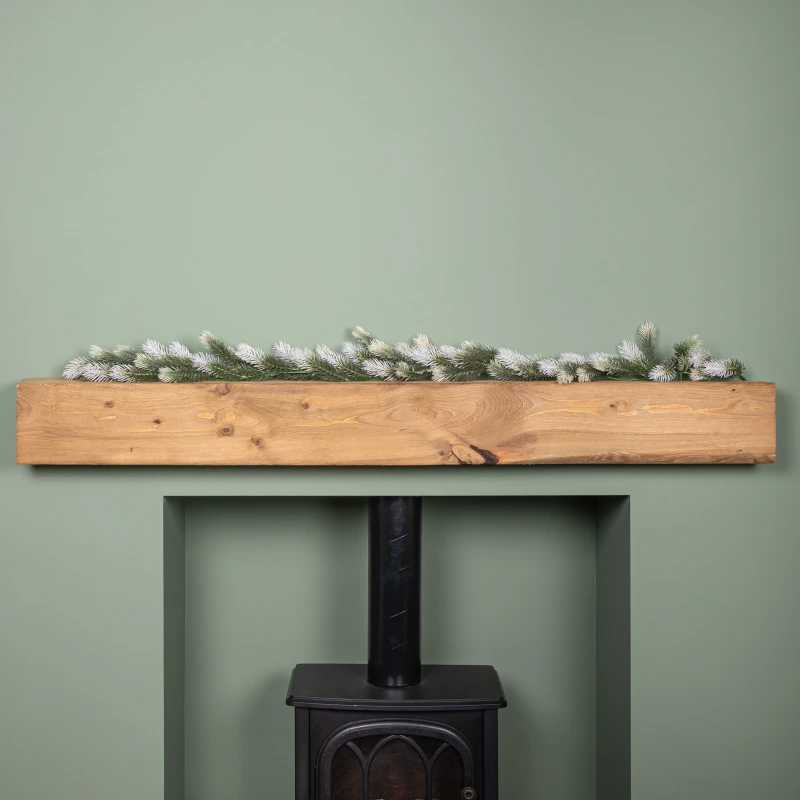 Image of 1.57m Plain Green Foliage Christmas Garland Decoration