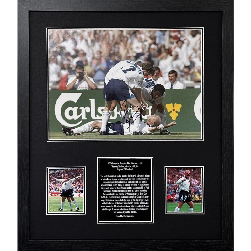 Image of AllStarSignings Ltd Paul Gascoigne signed Dentist Chair photo White unisex One Size