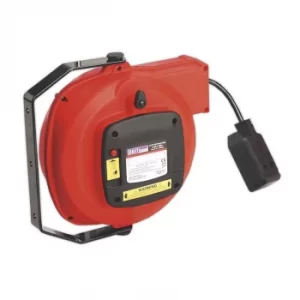 Image of Cable Reel System Retractable 10M 2 X 230V Socket