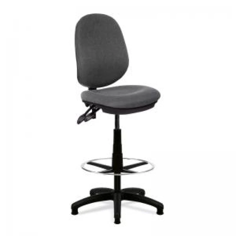 Image of Java Nautilus Designs Java 200 Medium Back Twin Lever Fabric Draughtsman Operator Chair Without Arms Grey - BCF/P505/GY/FCK BCF/P505/GY/FCK