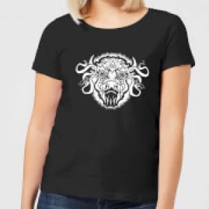 Image of American Gods Buffalo Head Womens T-Shirt - Black
