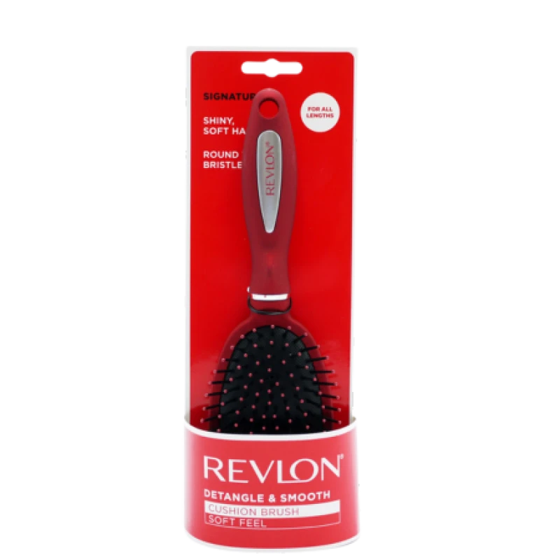 Image of House of Home Revlon Essentials Detangle & Smooth Hair Brush Red Red unisex