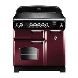 Image of Rangemaster CLA90EICYC 116960 CLASSIC 90cm Induction Range Cooker CranberryChrome
