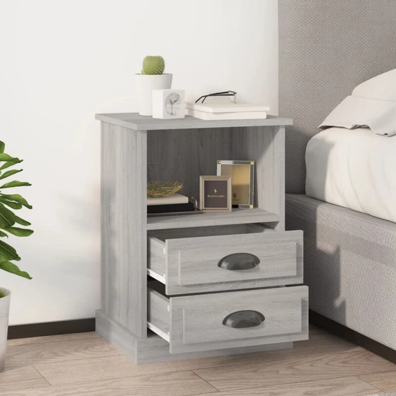 Image of VIDAXL Bedside Cabinets 2 pcs Grey Sonoma 43x36x60cm Vidaxl 8720845792312