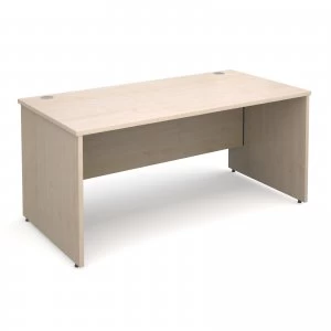 Image of Maestro 25 PL Straight Desk 1600mm x 800mm - Maple Panel Leg Design