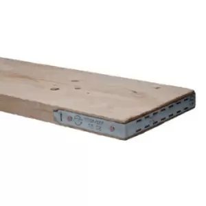Image of Metsa Wood Sawn Softwood Spruce Plywood Scaffold Board (L)2.4M (W)0.23M (T)38mm
