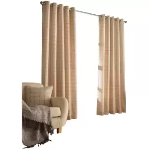 Image of Furn Ellis Ringtop Eyelet Curtains (168 x 229 cm) (Natural) - Natural