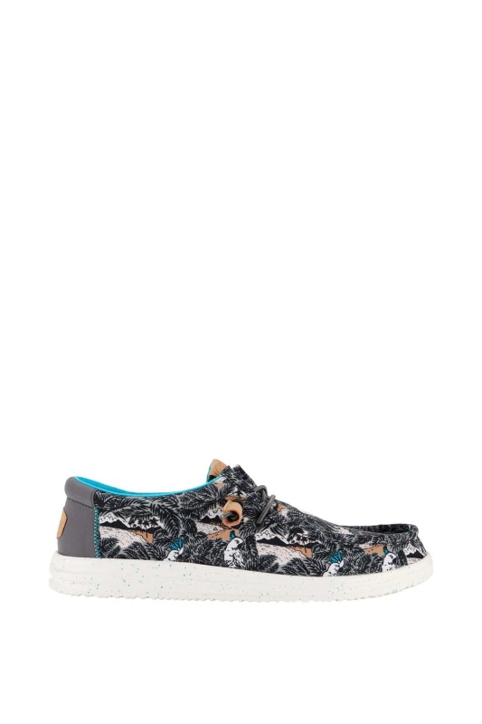 Image of HEYDUDE 'Wally H2O Tropical' Classic Slip On Shoes Black