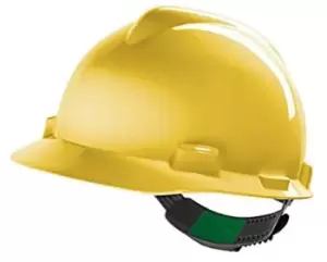 Image of MSA Safety V-Gard Yellow Safety Helmet