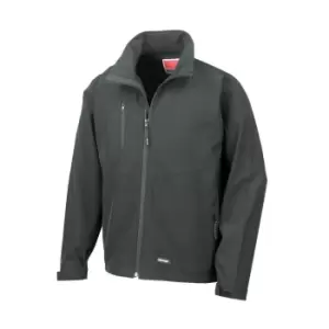 Image of Result Mens 2 Layer Base Softshell Breathable Wind Resistant Jacket (S) (Black)
