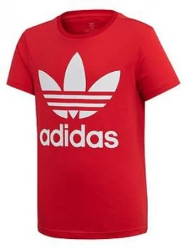 Image of Adidas Originals ChildrenS Trefoil T-Shirt - Red