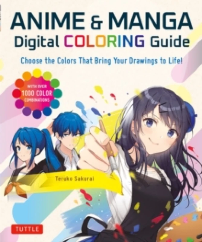 Image of Anime & Manga Digital Coloring Guide : Choose the Colors That Bring Your Drawings to Life! (With Over 1000 Color Combinations) Paperback / softback